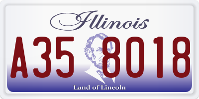 IL license plate A358018