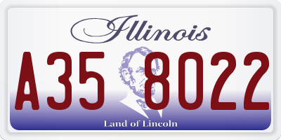 IL license plate A358022