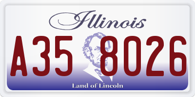 IL license plate A358026