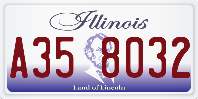 IL license plate A358032