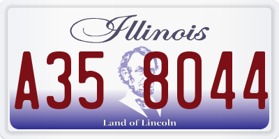 IL license plate A358044