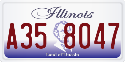 IL license plate A358047