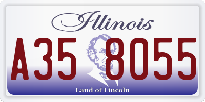 IL license plate A358055