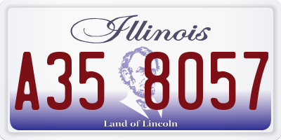 IL license plate A358057