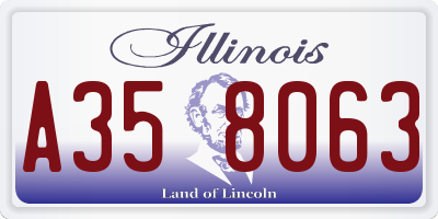 IL license plate A358063