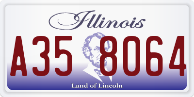 IL license plate A358064