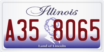IL license plate A358065