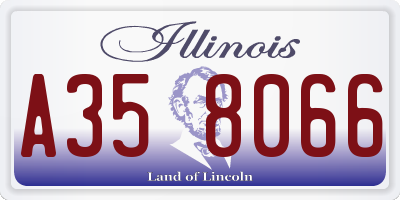 IL license plate A358066
