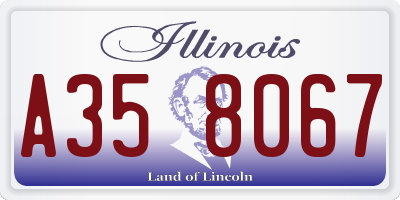 IL license plate A358067
