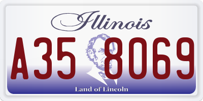 IL license plate A358069