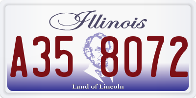 IL license plate A358072