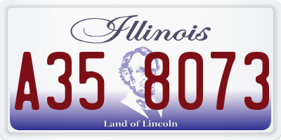 IL license plate A358073