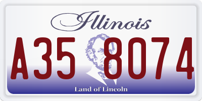 IL license plate A358074