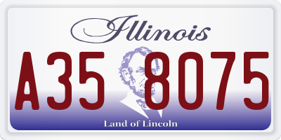 IL license plate A358075