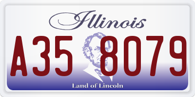 IL license plate A358079