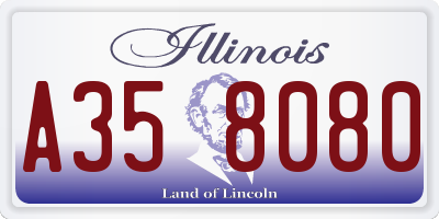 IL license plate A358080