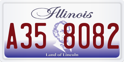 IL license plate A358082