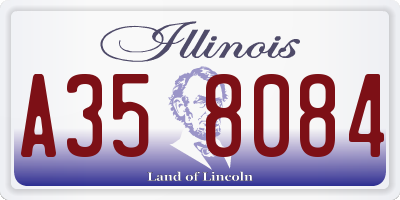 IL license plate A358084