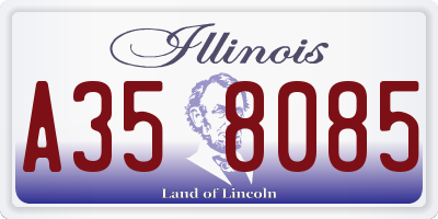 IL license plate A358085