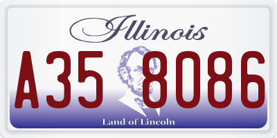 IL license plate A358086