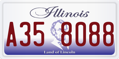 IL license plate A358088