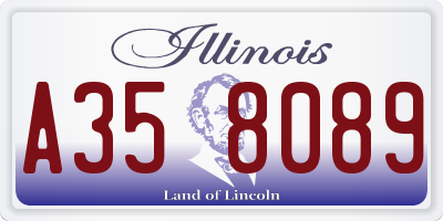 IL license plate A358089
