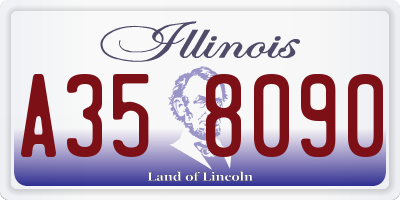 IL license plate A358090