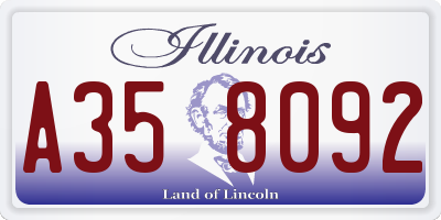 IL license plate A358092