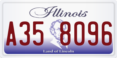 IL license plate A358096