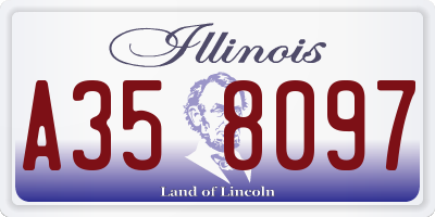 IL license plate A358097