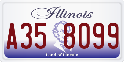 IL license plate A358099