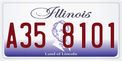 IL license plate A358101