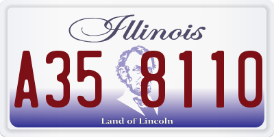 IL license plate A358110