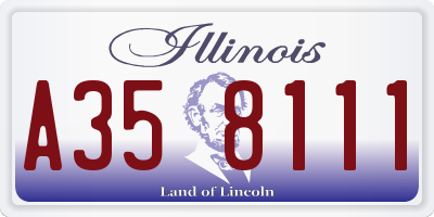 IL license plate A358111