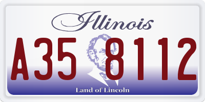 IL license plate A358112