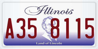 IL license plate A358115