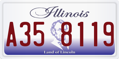IL license plate A358119
