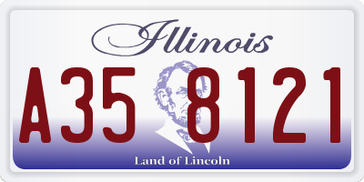 IL license plate A358121