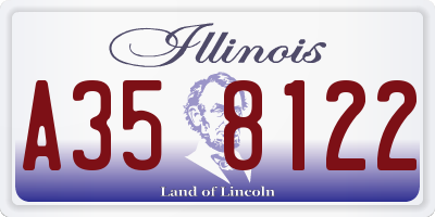 IL license plate A358122