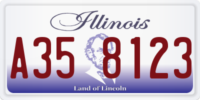 IL license plate A358123