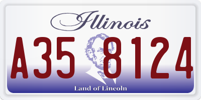 IL license plate A358124