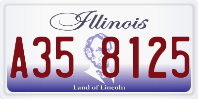 IL license plate A358125