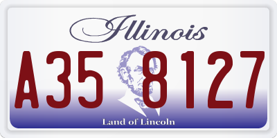 IL license plate A358127