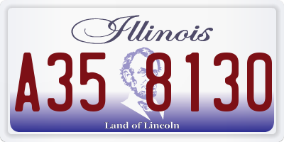 IL license plate A358130