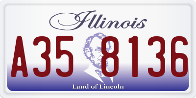 IL license plate A358136