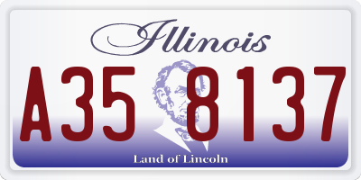 IL license plate A358137