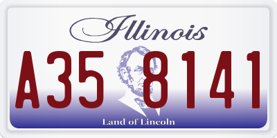 IL license plate A358141
