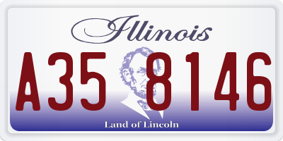 IL license plate A358146