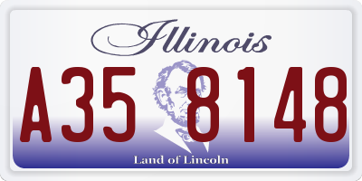 IL license plate A358148