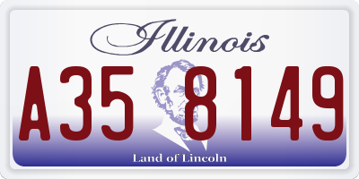 IL license plate A358149